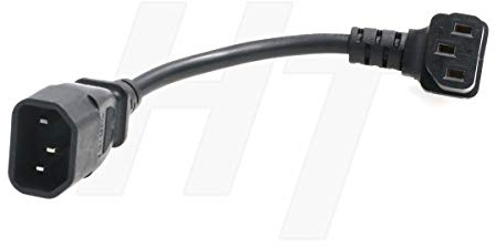 HangTon USV PDU TV Monitor Netzkabel IEC320 C14 zum rechten Winkel C13 10A 250V 3-poliges Adapterkabel 7 Zoll