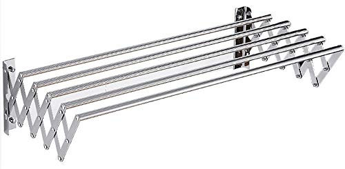 QMZDXH 304 Wandtrockner Wäscheständer Wäscheleine,Bad Handtuchhalter Haken Kleiderständer Ausziehbar