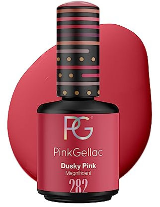 Pink Gellac UV Gel Nagellack - 282 Dusky Pink 15 ml - Lang Anhaltend UV Nagellack Rosa - Gel UV für 14 Tage Nägel in Salonqualität - Made in Holland