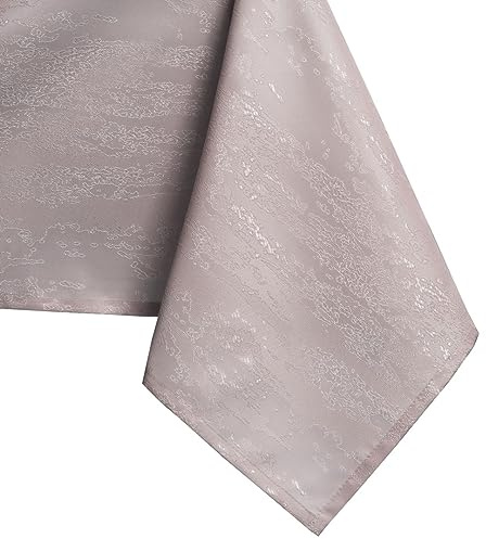 AmeliaHome Tischdecke 40x40 cm Mitteldecke Tischtuch Tafeldecke Vesta | Fleckschutz Lotuseffekt Abwaschbar Wasserabweisend Ornament Puderrosa