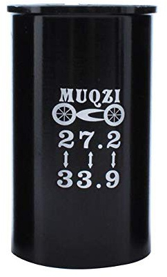 VOANZO 2 Stück Rennrad-Sattelstützen-Adapter für Sattelstütze, Reduzierhülse, Unterlegscheibe, schwarz, Sattelrohr-Adapter für Mountainbike