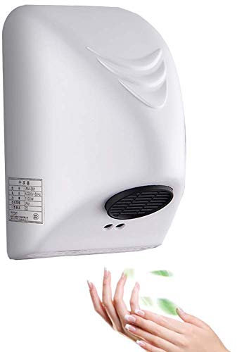 JI TA Asciugamani Elettrico Automatico a Parete con fotocellula asciugatore ad Aria Calda con fotocellula ad Aria Calda asciuga Mani 1200 Watt/C:White