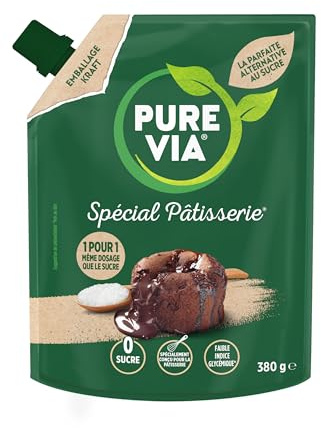 Pure Via - Spécial Pâtisserie - Alternative d'origine naturelle au sucre pour pâtisser - Zéro Sucre | 380g