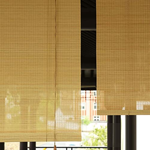 JLXJ Store Enrouleur Bambou Extérieur Imperméable Store Enrouleur Bambou avec Crochet, Pergola Vintage Balcon Pare-Soleil des Fenêtres, 85/105/125/145 Cm de Large (Size : 85×240cm(33.4×94.4))