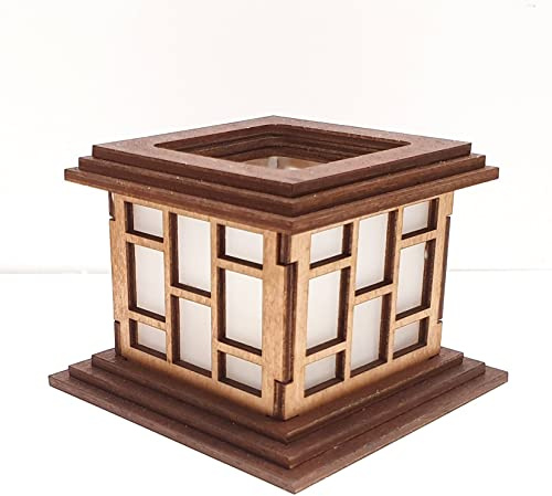 Tanno Design® Japan Kerzenhalter Reiwa no kibo mit Teelichtfunktion birnbaum/nussbraun