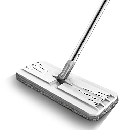 serpillière Nettoyage de sol en microfibre professionnel de 13 pouces, vadrouille plate avec poignée en acier inoxydable, adaptée à tous les types de sol et fenêtres Convient à tous les types de sols