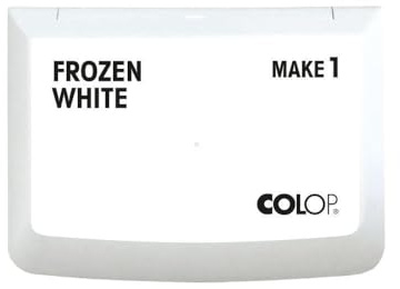 COLOP MAKE 1 tampone d'inchiostro, bianco ghiacciato, 50 x 90 mm, tampone d'inchiostro per timbri a mano tradizionali e timbri creativi