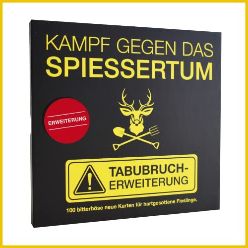 Kampf gegen das Spiessertum - Tabu-bruch Erweiterung mit 100 neuen Spielkarten. Die 3. Erweiterung des Kartenspiels für hartgesottene Fieslinge I Bitterböse Karten - wirklich Nichts für Spiesser