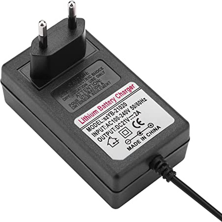 Netzteil, AC 100-240 V DC 21 V 2 A Ladegerät Netzteil Sicheres Aufladen Lithium-Ionen-Akkuladegerät EU-Stecker Lithium-Ionen-LED für Miniatur-Autoscheinwerfer (EU)