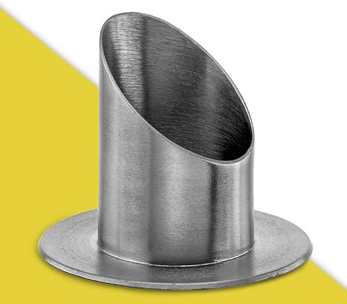 WikaKerzen Kerzenleuchter für Kerzen - Kerzenständer in Silber & Gold gebürstetem Messing Metall - Kerzenhalter für Kommunionkerze (Silber, Ø 3 cm)