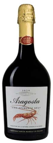 Slow Sardinia - Aragosta Brut Spumante di Alghero - Profumo Intenso e Floreale - Ideale per Piatti di Pesce e Aperitivi - Metodo Charmat - 2 Bottiglie da 75cl - Vino Cantina Santa Maria La Palma