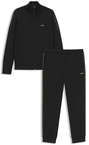 BOSS Mens Tracksuit Set AMZ IN Logo-detail tracksuit in interlock cotton