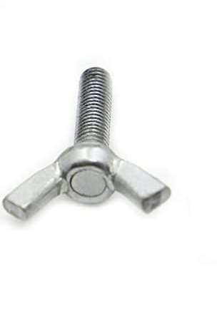 MIKFESPO M3 M4 M5 M6 M8 M10 DIN316 304 Acero Inoxidable Apriete a Mano Perno de Ajuste Mariposa Cabeza de ala Tornillo de Mariposa(10mm,M5 5pcs)
