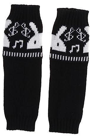 BESTYASH Fingerlose Woll-armschoner Für Damen Thermische Strickärmel Mit Daumenloch Für Winteraktivitäten Modisch Und Vielseitig Einsetzbar Schwarz