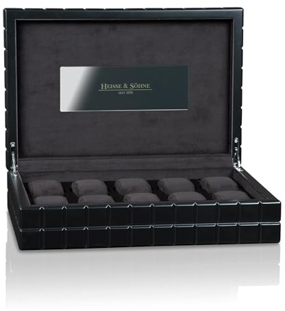 **Elegante Uhrenbox Dover 10 von Heisse & Söhne – Perfekte Aufbewahrung für bis zu 10 Uhren, stilvolles Design, edle Materialien, ideal für Sammler und Liebhaber**