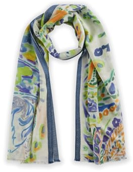 CODELLO Damen Schal aus Baumwolle und Modal mit Paisley-Muster