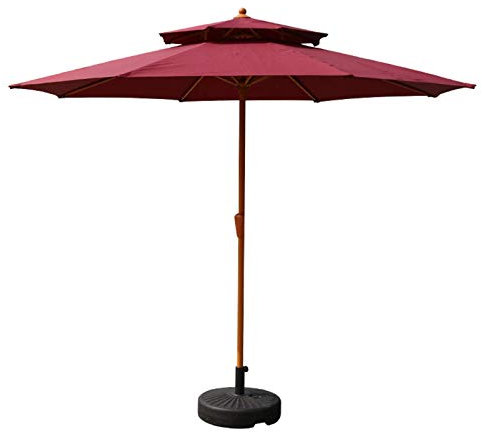 Parasols Patio Ombrello Parasolo da Giardino Esterno, Ombrello da Tavolo a Doppio Strato Barbecue/ombrelli di Mercato di Grandi Dimensioni con Costole e Regola, 2,7 m/9ft Parasols