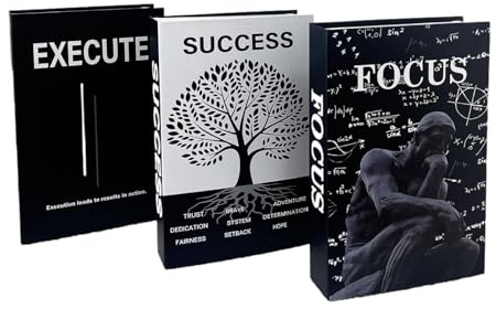 Colcolo Lot de 3 faux livres, décoration de livre, cadeau moderne de luxe, livres de décoration, d'intérieur DIY pour étagères d'entrée de