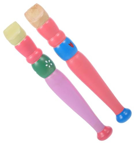 IMIKEYA 2stücke Holzflöte Für Junge Mädchen Orff-musikinstrument Aus Holz Leicht Und Tragbar Übungsspielzeug Für Junge Mädchen