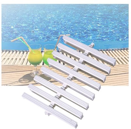 Rejilla de desbordamiento de desagüe de piscina, Rejilla de drenaje flexible for piscina, de plástico, varios anchos, 100 cm, paquete de 1, 5 y 10 for granjas, piscinas y baños.(25x100CM/1pieces)