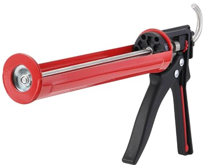 Bates- Caulking Gun, 25:1 Thrust Ratio, Black & Red, Heavy Duty Caulk Gun No Drip