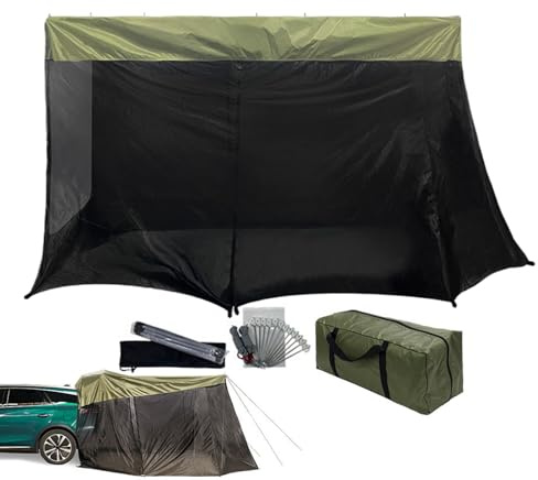 Campingzelt Für Autos,wasserdichte UV-Beständige Markise - Winddichtes Auto-Heckzelt Mit Den Maßen 320x198x195 cm - Für Reisen Wandern Truck Fahrzeug Hinterteil