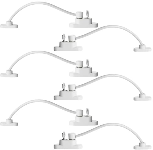 Pack of 6 Window Restrictor Security Lock, Child Safety Cable Window Lock with Keys for UPVC Wood Aluminium Frames Baby Toddler Pet Safety Guard for Home Office School(6Pack)