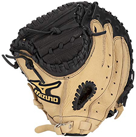 Mizuno Unisex's Prospect Series Youth Baseball Catcher's Mitt 81,3 cm, Linke Hand: Schwarz-Hellbraun (F981), 82,5 cm