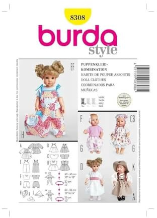 burda Schnittmuster Puppenkleider: Kombination 8308