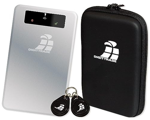DIGITTRADE RS256 RFID Portable robuste externe Festplatte SSD 1TB (6,4cm (2,5 Zoll), USB 3.0) Anti-Shock Aluminium-Gehäuse mit Verschlüsselung silber