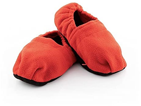 Warm Hug Feet Hausschuhe Mikrowelle mit Lavendel-Samen, beige - Leopard - Größe: EU 40