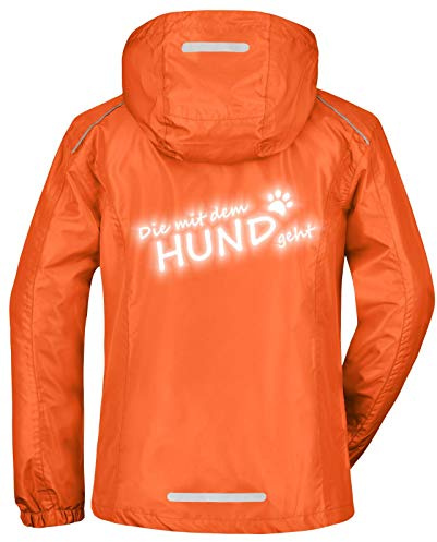 Roughtex Regenjacke Damen Hund reflektierend Orange XL