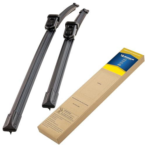 MICHELIN 13108 - Set spazzole tergicristallo, lunghezza 600/400 mm, colore: Nero