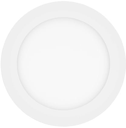 Eglo connect.z Spot LED encastrable pour salle de bains Fueva-Z, extra-plat, Ø 165 mm, lampe encastrée ZigBee, contrôlable par appli et commande vocale, blanc chaud – froid, dimmable, blanc, IP44