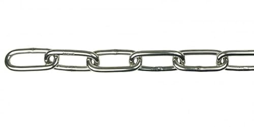 KAMERO Edelstahl V4A, Kette, Langgliedrig, 3mm, Edelstahlkette, rostfrei, Meterware