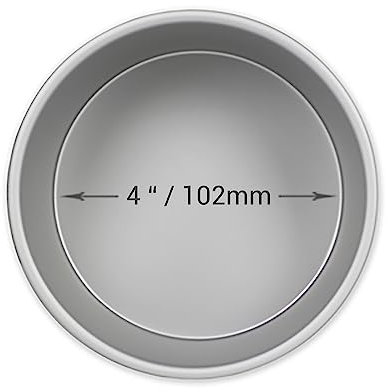 PME Moule à gâteau rond en aluminium 101 x 50mm, Argenté.