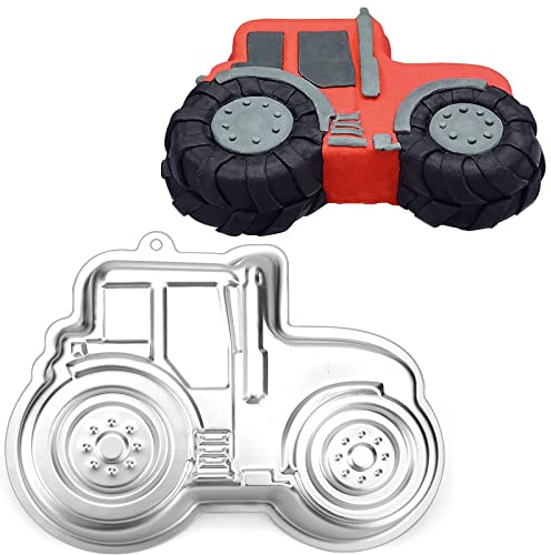 Cayanmydery Traktor-Kuchenform, 3D-Antihaftbeschichtung, Geburtstagskuchenform, Aluminiumlegierung, Kuchendekorationsform, Backwerkzeug