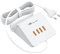 Caricatore USB Multiplo 25W Multipla Caricabatterie Alimentatore Presa Spina con 4 Porte Caricabatteria USB per iPhone 12/11/8/7/X/iPad Pro,Samsung S21/S10/S9,Xiaomi,Huawei
