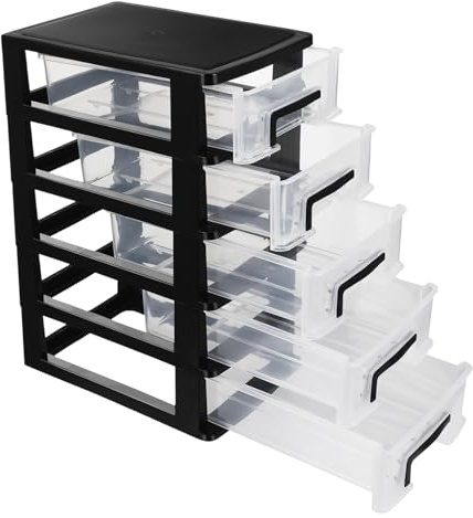 Ciieeo Multifunktionale Aus Kunststoff Organizer Für Büro Und Zuhause Tragbarer Schubladenschrank Transparente Kunststoffbox Für Kosmetische Utensilien Und Mehr