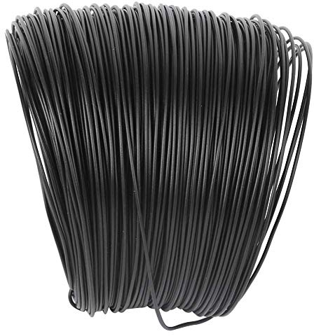 Atadura de Cables de Alambre de Hierro Galvanizado, Alambre Recubierto de Plástico Negro Multifunción, Ataduras para Agrupar, Cordel de Jardín, Ataduras de Torsión de Jardín