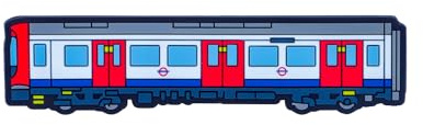 Kühlschrankmagnet, offizielles Lizenzprodukt der Londoner U-Bahn – kultiges britisches Souvenir-Geschenk zur Befestigung an Schlüsseln, Rucksäcken und Gepäck – Transport for London