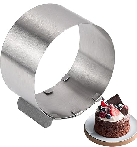 NGUMMS Bague de pâtisserie, moule pour anneau de four pour mousse en acier inoxydable | moule à dessert réutilisable pour gâteaux ronds pour gâteaux, produits de boulangerie, muffins de cuisine