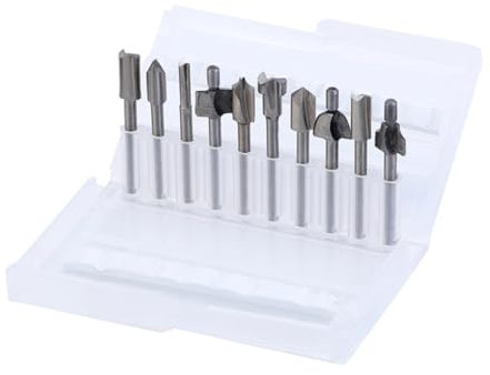 UKCOCO 10 Stücke Holzbearbeitung Trimmen Bits Fräser Set Router Bit Set Spirale Rand Hohe Für Router