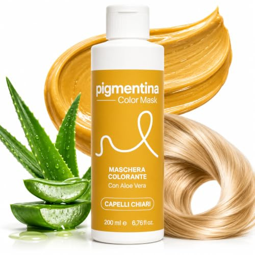Pigmentina Color Mask Máscara Reparación Intensa para Cabello Seco y Dañado | Restaura el Color Natural del Cabello 200ml (Cabello Claro)