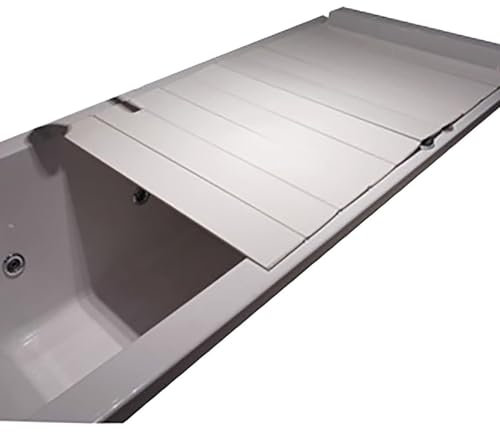 Faltbare Badewannenabdeckung, 0,6 Cm, Staubdichte Badewannenablage, Badewannenabdeckung, PVC-Badewannenabdeckung Mit Lamellen, Passend For Die Meisten Badewannen, Geeignet For Die Spa-Badezeit Im Bade
