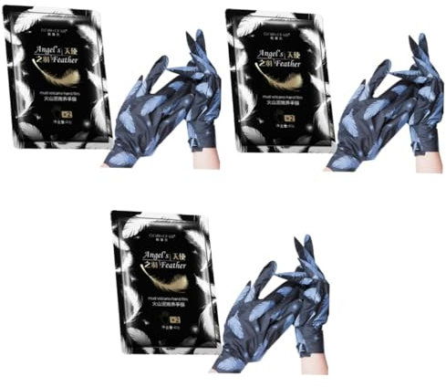 MAGICLULU 3 Paar Handmasken Aus Vulkanschlamm Zum Peeling Und Erweichen Trockener Hände