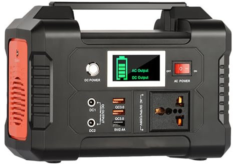FXNFXLA Centrale Électrique Portable 200w, Générateur Solaire 151wh avec Prise Ca, Batterie De Secours pour Camping en Plein Air