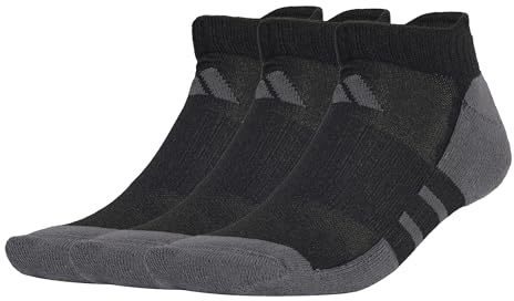 adidas Unisex Essentials Climacool Low Cut 3Pp Socks, Black/Grey Six, 4.5-6
