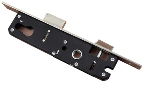 Mortice Lock,Mortice Sashlock Black Mortise Door Lock Body Frame Sliding Steel Security Entrance Door Fittings (Size : 25mm, Color : Black_85MM)