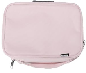 Zannaki Large Capacity Pencil Pouch Case with Lock, Pen Marker Stationery Bag Art Supply Storage Organizer Box for Bullet Journal Middle High School College Student Teen Girl Boy Women Adult, Pink